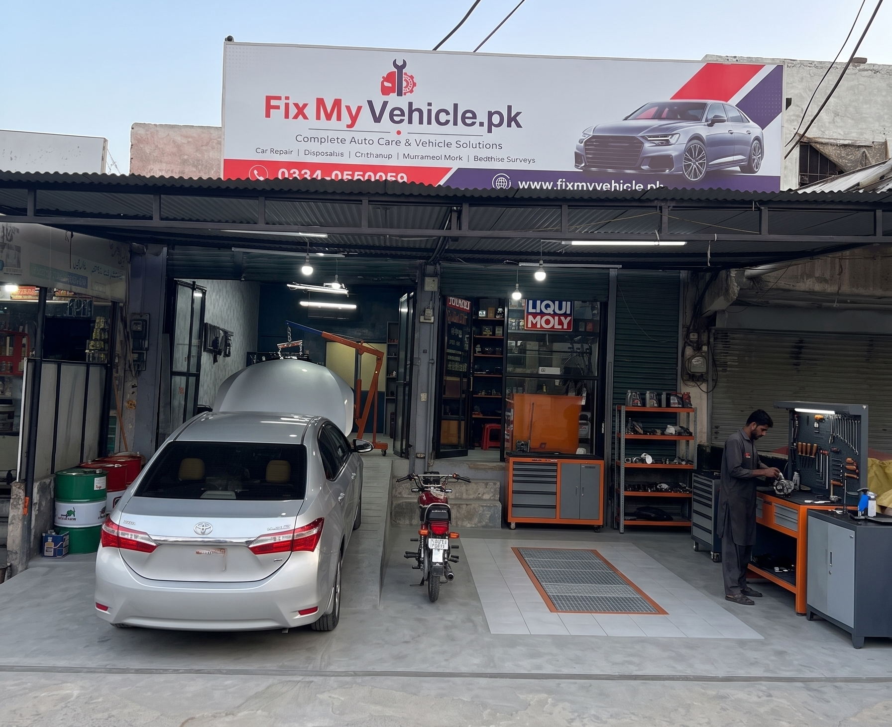 FixMyVehicle fleet management and auto repair workshop in Islamabad